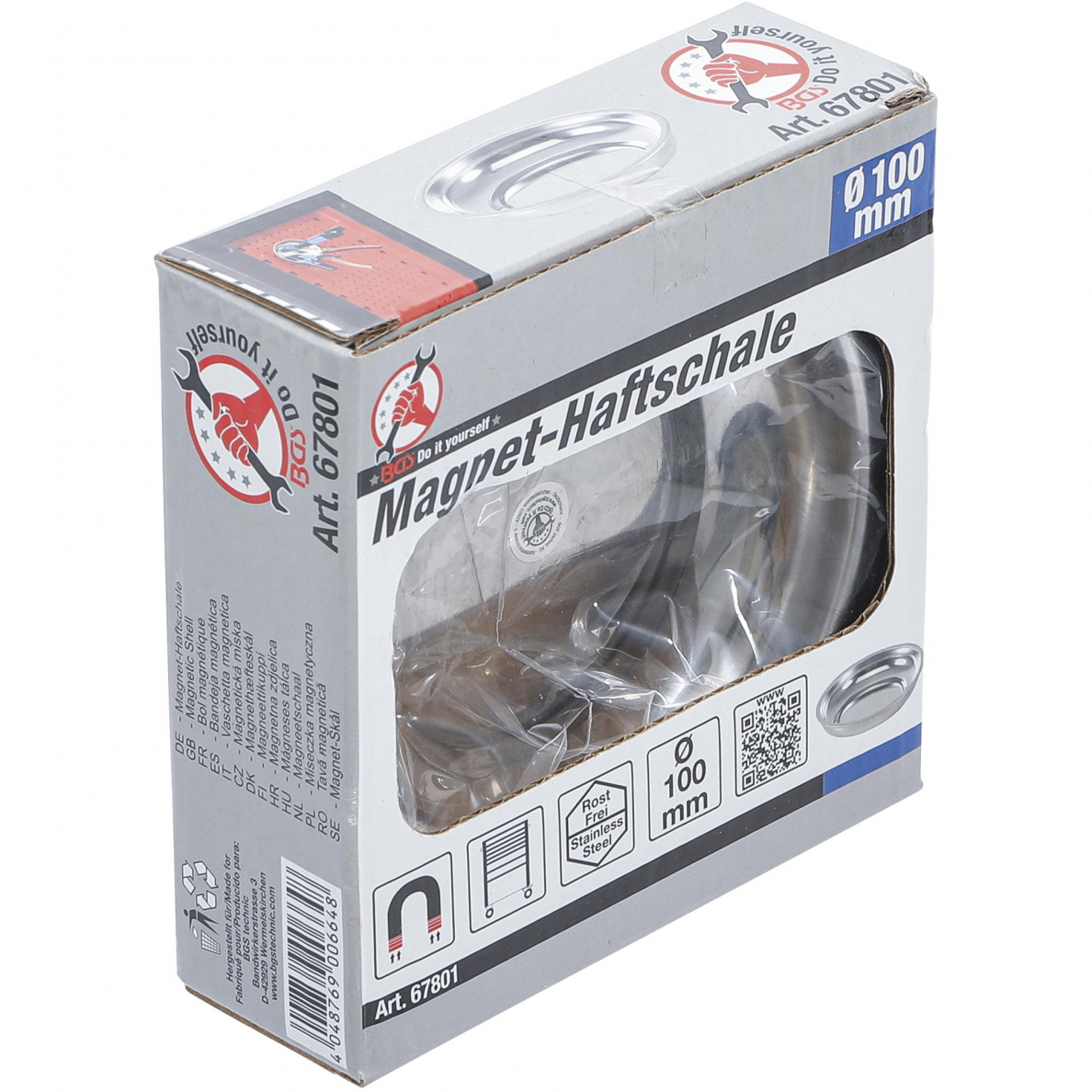 Magnetinė lėkštelė BGS-technic, Ø 100 mm 2 Magnetinė lėkštelė BGS-technic, Ø 100 mm 2