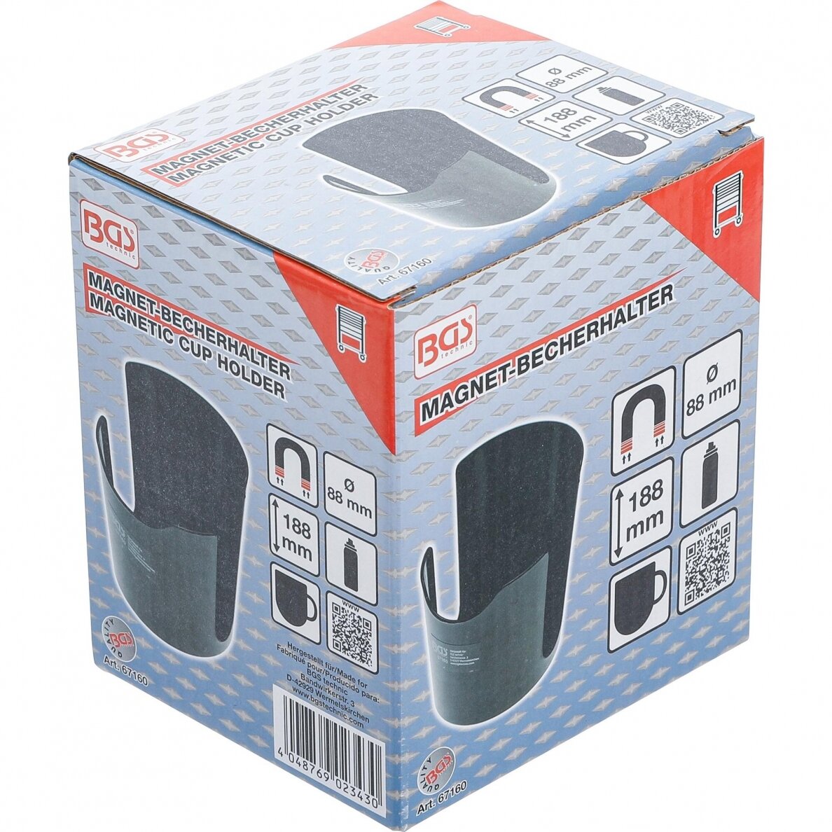 Magnetinis puodelio laikiklis BGS-technic, Ø 88 mm 7 Magnetinis puodelio laikiklis BGS-technic, Ø 88 mm 7