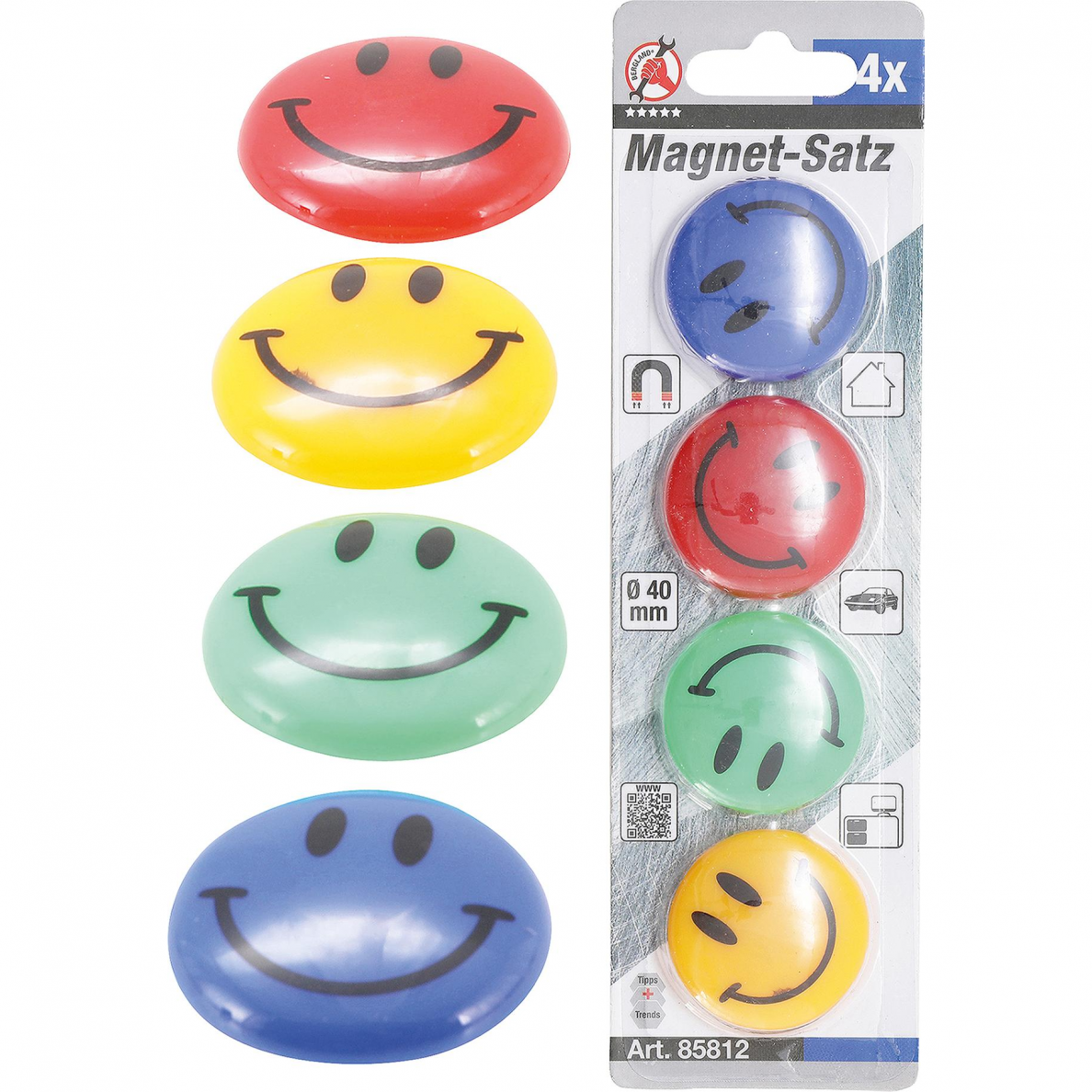 Magnetų rinkinys BGS-technic, Ø 40 mm, 4 vnt. 3 Magnetų rinkinys BGS-technic, Ø 40 mm, 4 vnt. 3