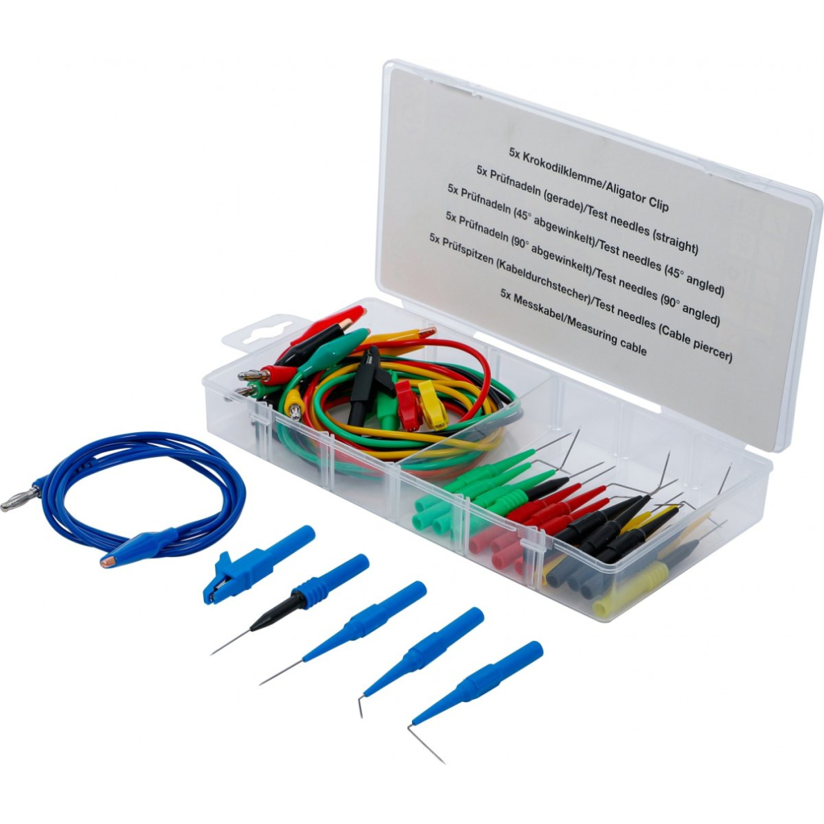 Matavimo kabelio ir zondo rinkinys | 30 vnt. (74500) Matavimo kabelio ir zondo rinkinys | 30 vnt. (74500)