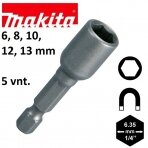 Magnetinių galvučių komplektas Makita B-39154; 5 vnt.