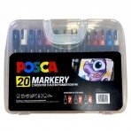 Markerių Posca rinkinys 20vnt. plast. dėž.