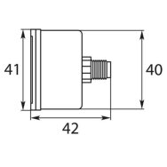 Manometras R+M 250bar 1/8" Manometras R+M 250bar 1/8"