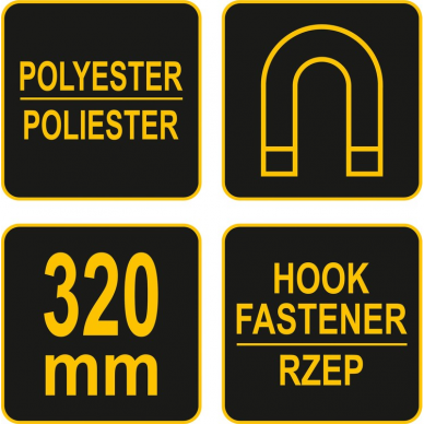 Magnetinė apyrankė Vorel, 3 magnetai, 320 mm 4 Magnetinė apyrankė Vorel, 3 magnetai, 320 mm 4