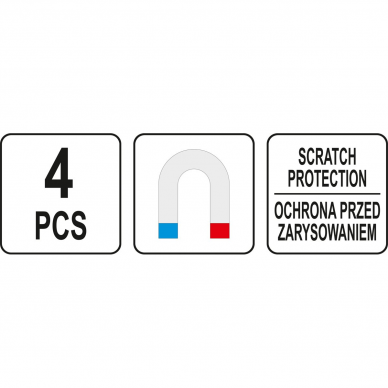 Magnetinių lentynų rinkinys Yato, 4 vnt. 4 Magnetinių lentynų rinkinys Yato, 4 vnt. 4