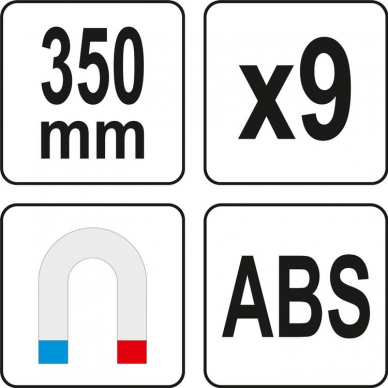 Magnetinis atsuktuvų laikiklis Yato, 350 mm 4 Magnetinis atsuktuvų laikiklis Yato, 350 mm 4