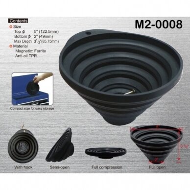 Sudedama magnetinė lėkštelė Essen tools, Ø 145 mm 5 Sudedama magnetinė lėkštelė Essen tools, Ø 145 mm 5