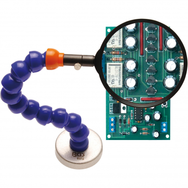 Didinamasis stiklas su lanksčia rankena ir magnetine koja BGS-technic 3 Didinamasis stiklas su lanksčia rankena ir magnetine koja BGS-technic 3