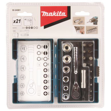 Sukimo antgalių komplektas Makita B-54081, 21 vnt. 3 Sukimo antgalių komplektas Makita B-54081, 21 vnt. 3