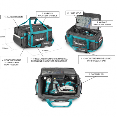 Įrankių krepšys Makita E-11782 1 Įrankių krepšys Makita E-11782 1