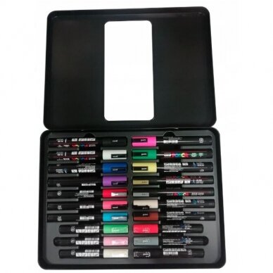 Markerių rinkinys POSCA 20vnt. met. dėž. Markerių rinkinys POSCA 20vnt. met. dėž.