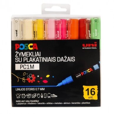 Markerių rinkinys Posca PC-1M, 16vnt. Markerių rinkinys Posca PC-1M, 16vnt.