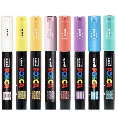 Markerių rinkinys Posca PC-1M, 8vnt. Soft Colors 1 Markerių rinkinys Posca PC-1M, 8vnt. Soft Colors 1