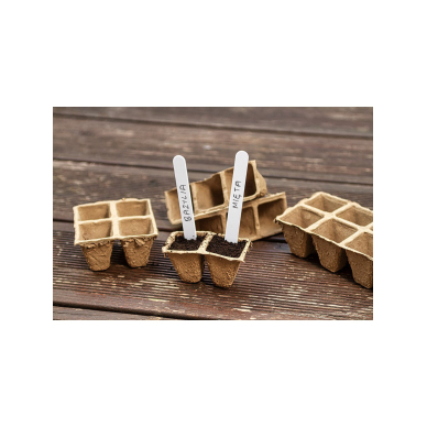 Mažos durpių sodinimo mašinos (2x5 skylės) 22 x 8,5 x 5,5 cm, 10 vnt. 1 Mažos durpių sodinimo mašinos (2x5 skylės) 22 x 8,5 x 5,5 cm, 10 vnt. 1