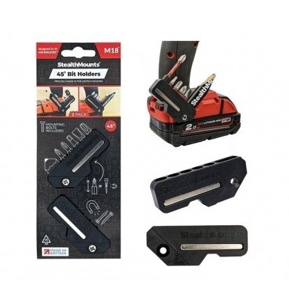 Magnetinių antgalių laikiklis StealthMounts BH-M18-45-BLK, skirtas ,,Milwaukee M18" įrankiams Magnetinių antgalių laikiklis StealthMounts BH-M18-45-BLK, skirtas ,,Milwaukee M18" įrankiams
