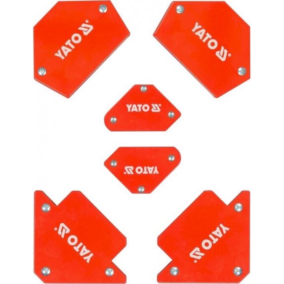 Magnetinių laikiklių rinkinys | suvirinimo darbams | 6 vnt. (YT-08679)