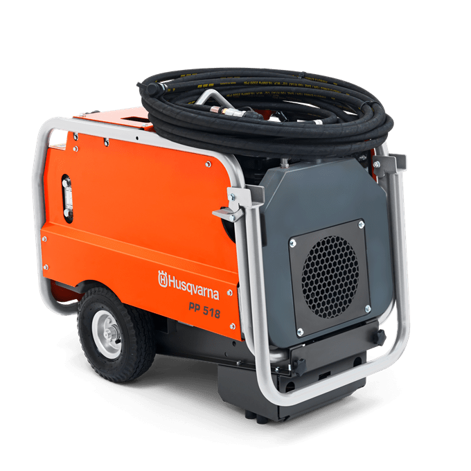 Maitinimo blokas Husqvarna PP 518, hidraulinis su benzininiu varikliu Maitinimo blokas Husqvarna PP 518, hidraulinis su benzininiu varikliu