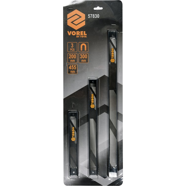 Magnetinių juostelių rinkinys Vorel, 3 vnt, 200/300/455 mm 1 Magnetinių juostelių rinkinys Vorel, 3 vnt, 200/300/455 mm 1