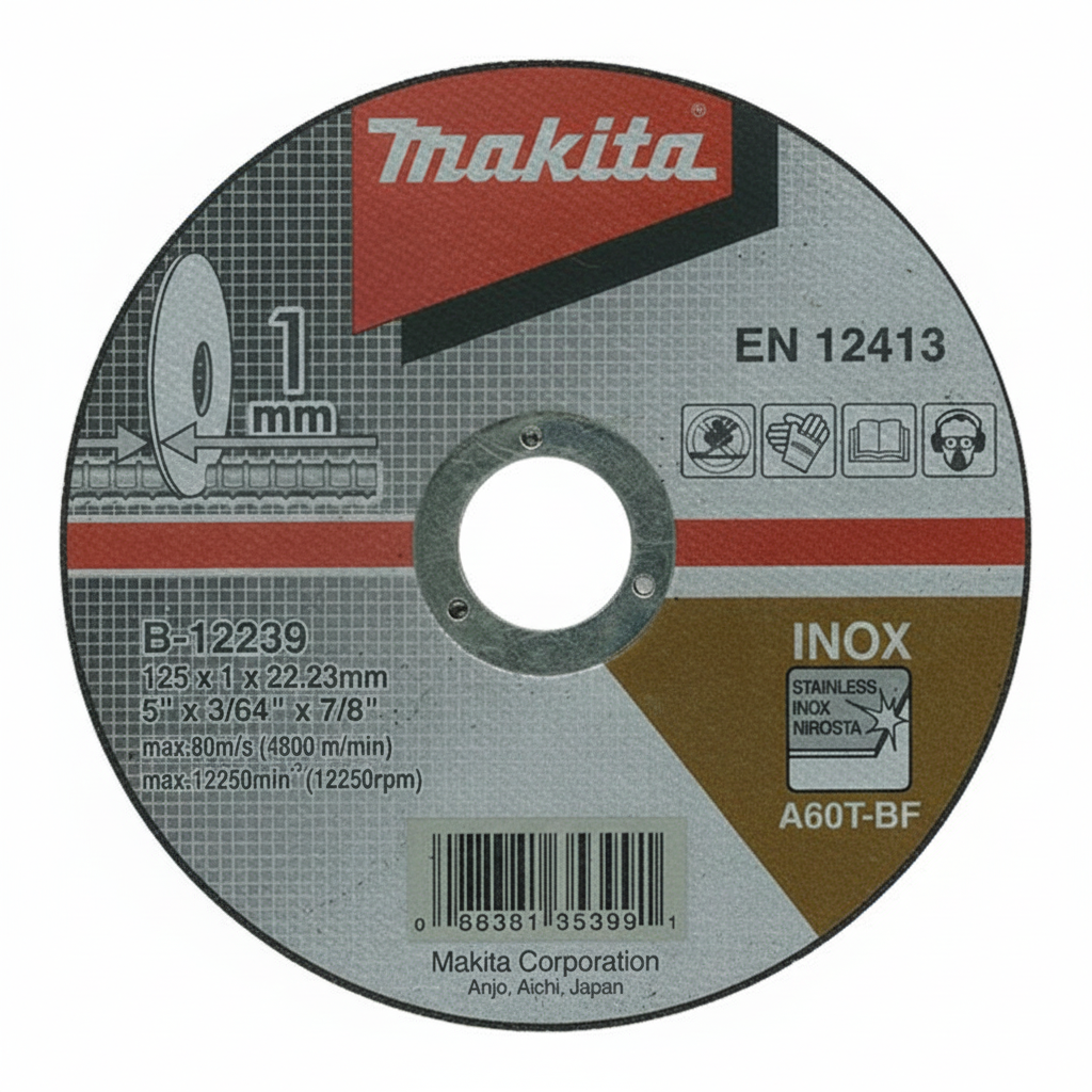 Metalo pjovimo diskas Makita B-12239, 125x1.0mm INOX