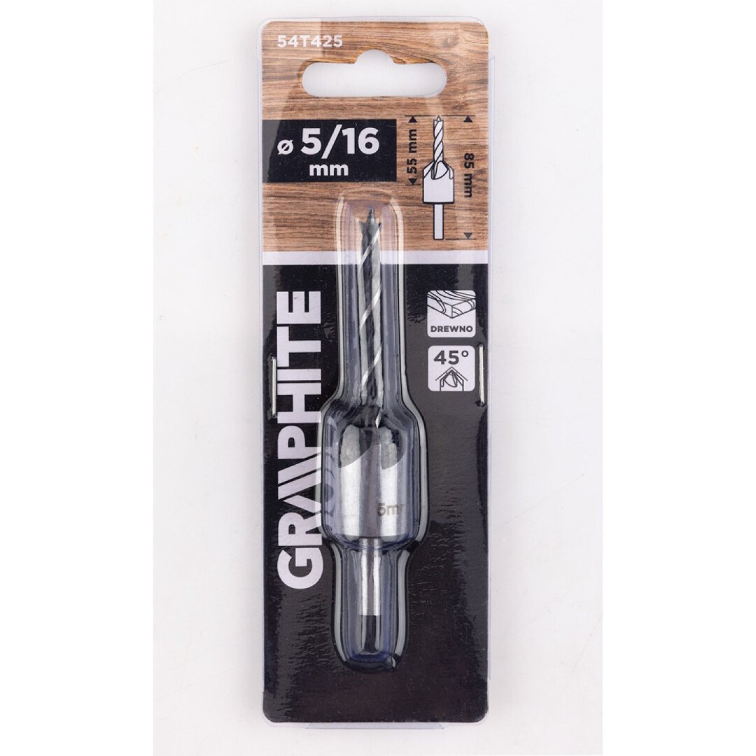 Medienos „Chamfer“ gręžimo bitas 5 mm/16 mm 1 Medienos „Chamfer“ gręžimo bitas 5 mm/16 mm 1