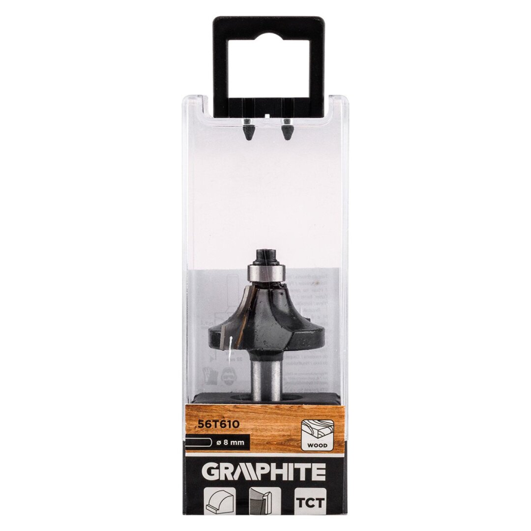 Medienos freza pjaustytuvas su guoliu, dekoratyvinė, Widia, 32 x 15,5 mm, kotas 8 mm 1 Medienos freza pjaustytuvas su guoliu, dekoratyvinė, Widia, 32 x 15,5 mm, kotas 8 mm 1