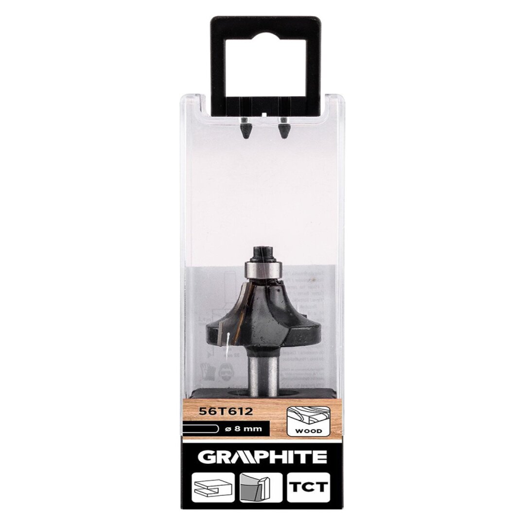 Medienos freza pjaustytuvas su guoliu, dekoratyvinė, Widia, 38,1 x 19 mm, kotas 8 mm 1