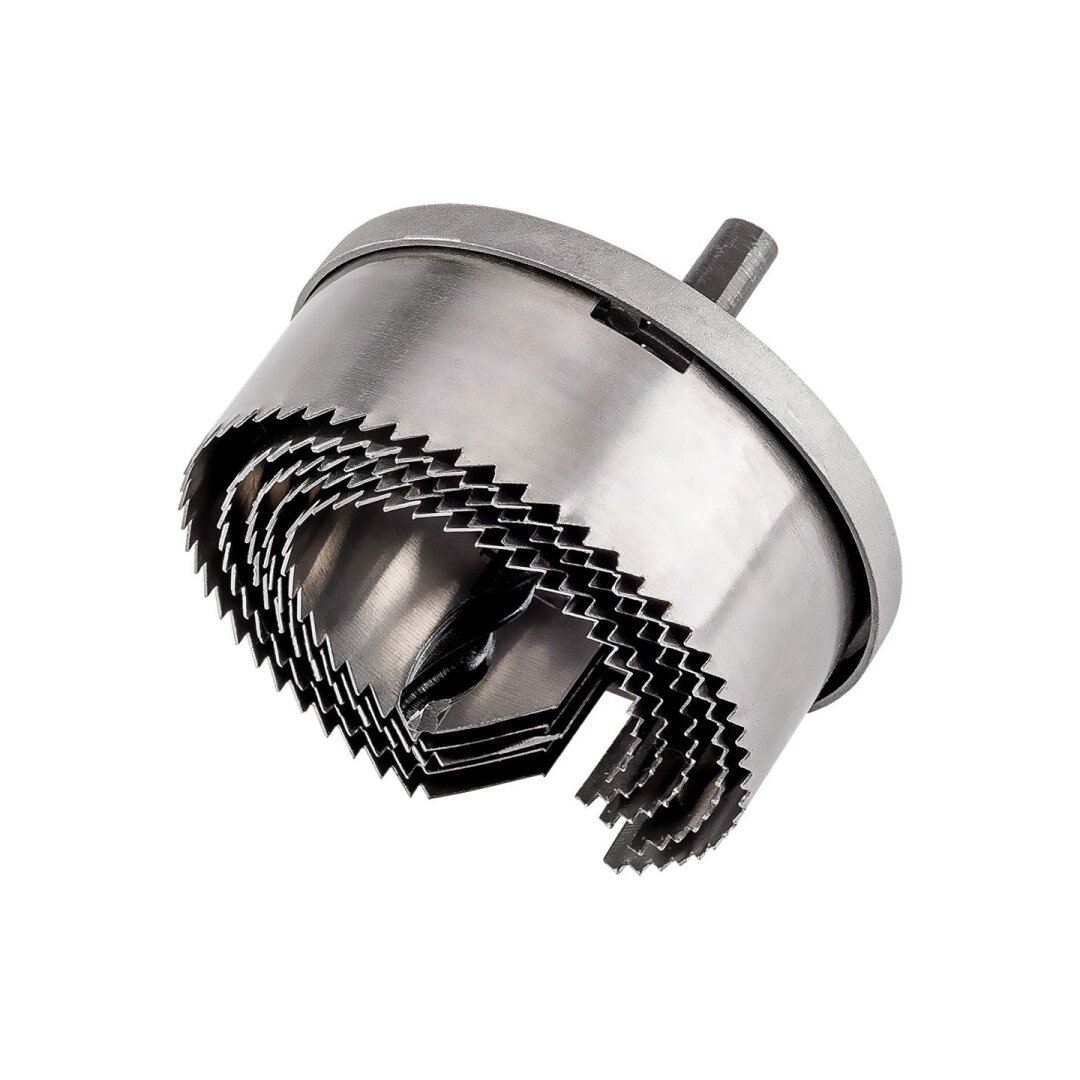 Medinių skylių pjaustyklės 60–95 mm, aukštis 40 mm, 5 dalių rinkinys