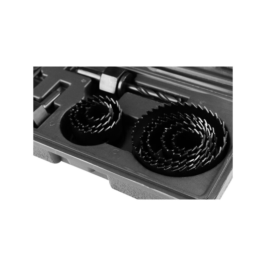 Medinių skylių pjaustyklės su adapteriu 19–64 mm, rinkinys, 12 dalių 3