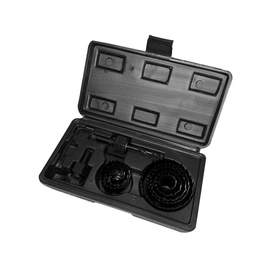 Medinių skylių pjaustyklės su adapteriu 19–64 mm, rinkinys, 12 dalių 4