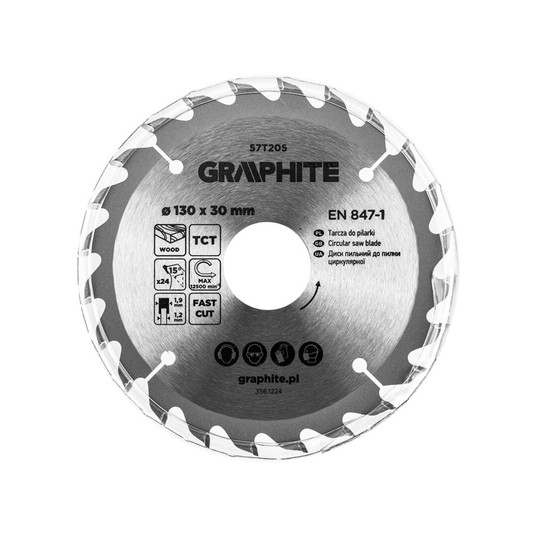 Medžio pjovimo diskas su HM antgaliais 130 x 30 mm, 24 dantys 4