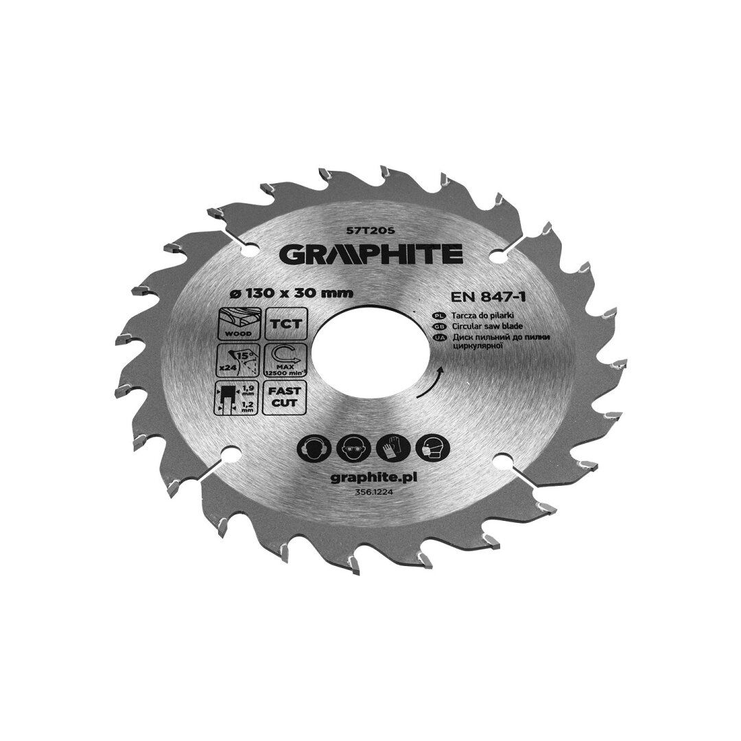 Medžio pjovimo diskas su HM antgaliais 130 x 30 mm, 24 dantys 5