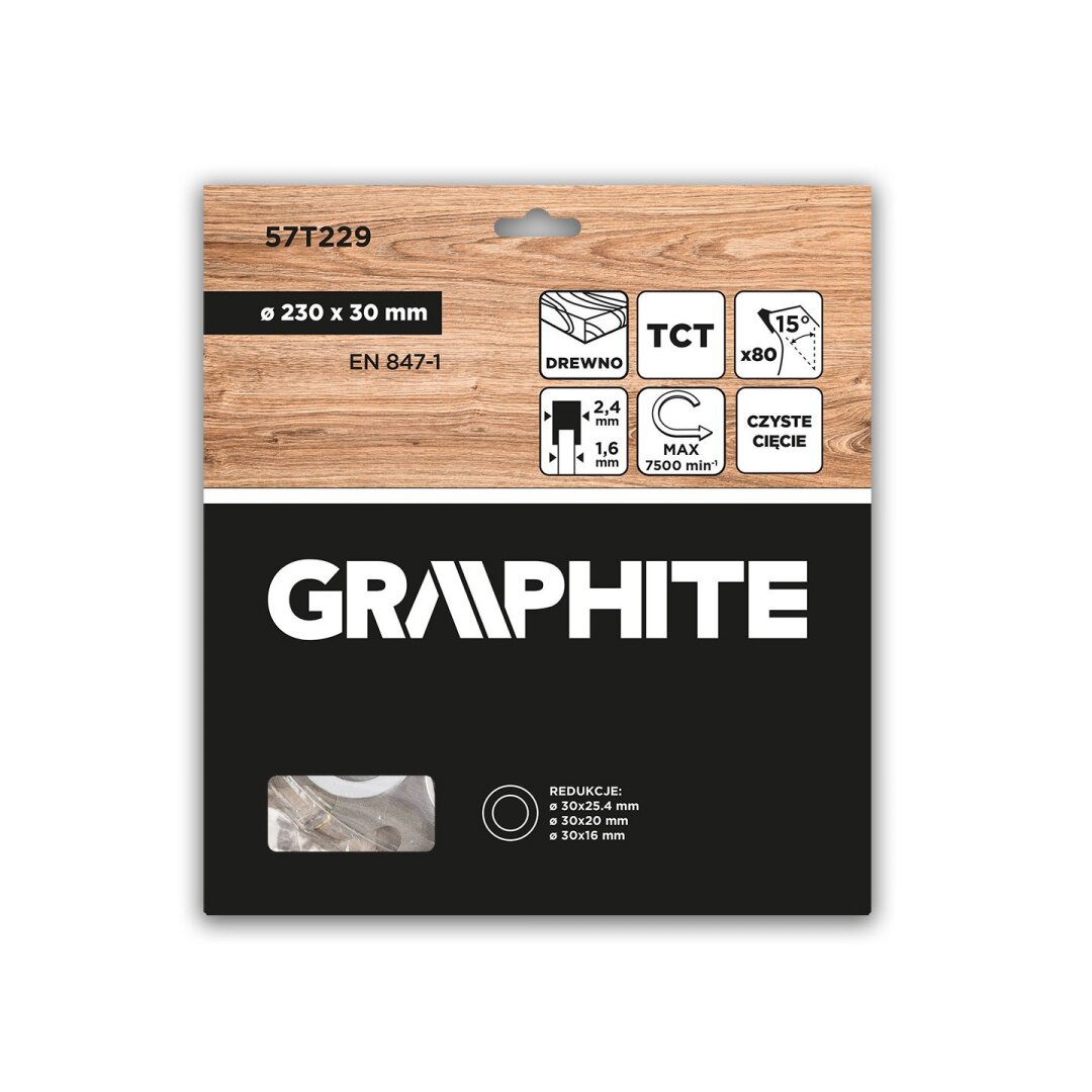 Medžio pjovimo diskas su HM antgaliais 230 x 30 mm, 80 dantų 1