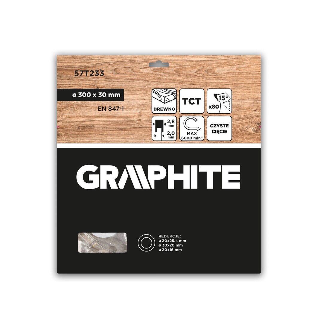 Medžio pjovimo diskas su HM antgaliais 300 x 30 mm, 80 dantų 1