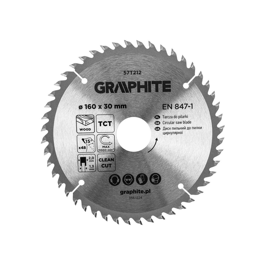 Medžio pjovimo diskas , Widia, 160 x 30 mm, 48 dantys Medžio pjovimo diskas , Widia, 160 x 30 mm, 48 dantys