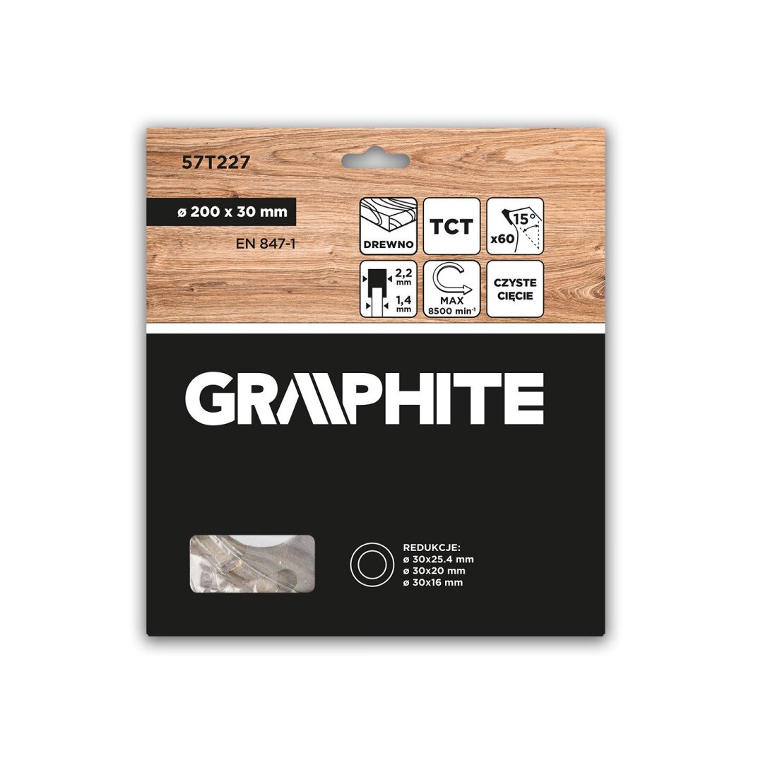 Medžio pjovimo diskas , Widia, 200 x 30 mm, 60 dantų 1