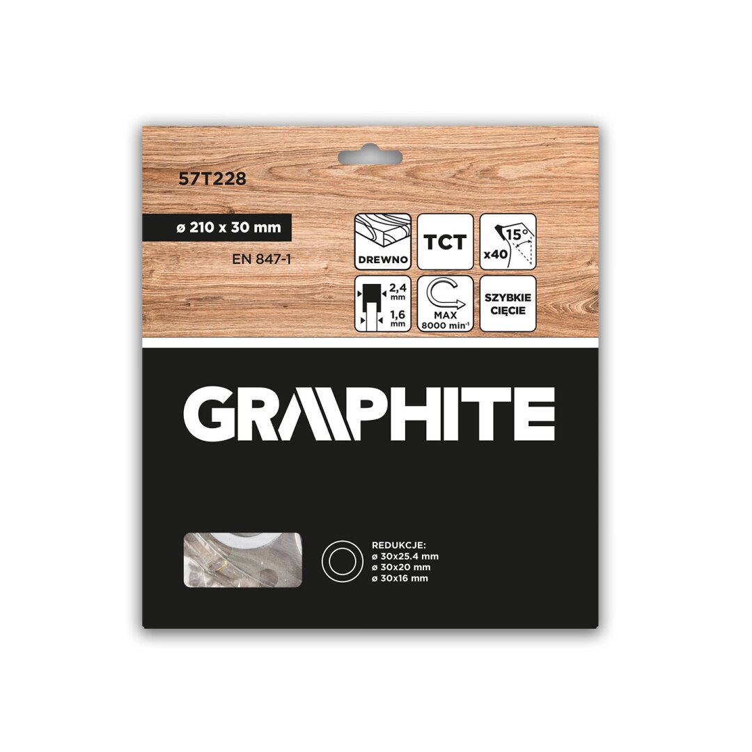 Medžio pjovimo diskas , Widia, 210 x 30 mm, 40 dantų 1