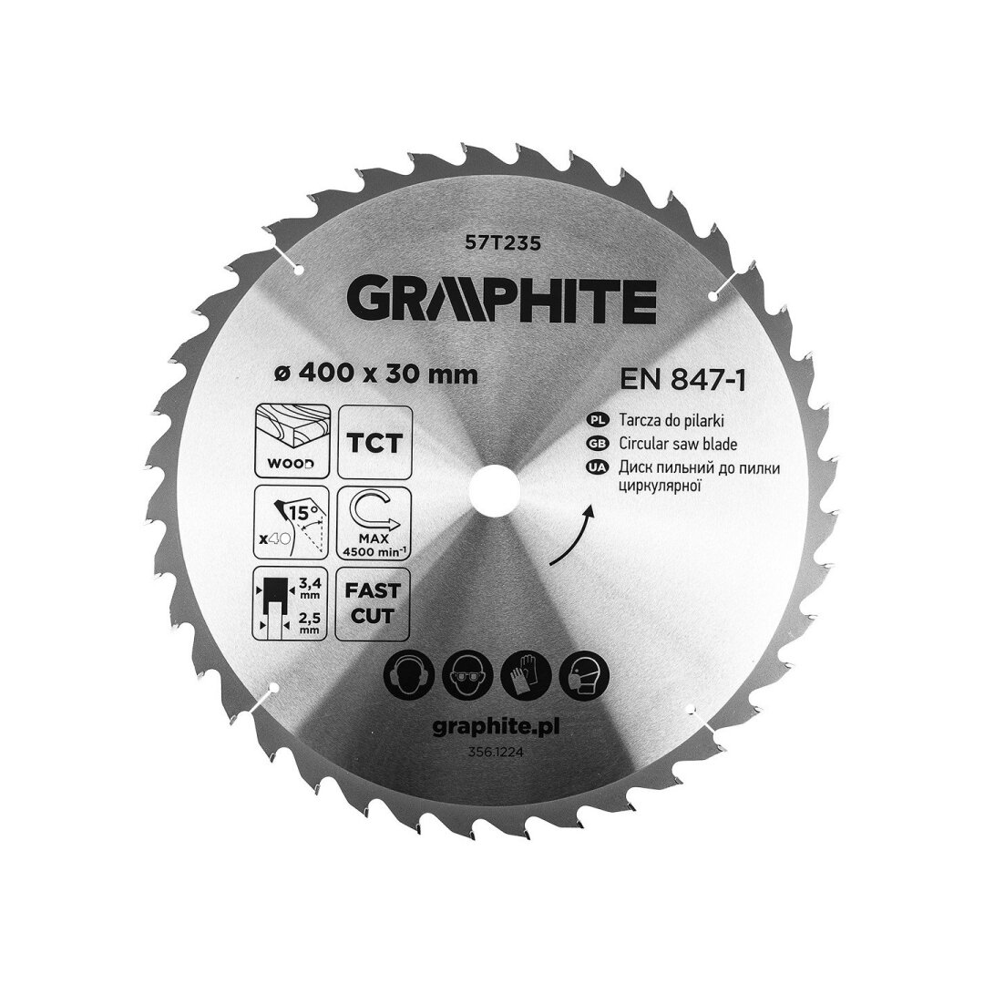 Medžio pjovimo diskas , Widia, 400 x 30 mm, 40 dantų Medžio pjovimo diskas , Widia, 400 x 30 mm, 40 dantų