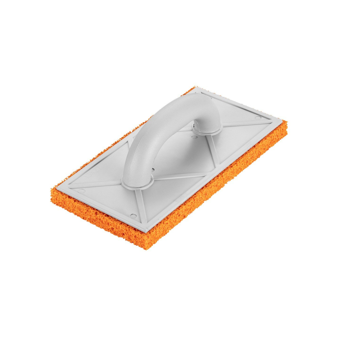 Mentelė su guma sponge 18 mm, 280 x 140 mm, plastikine rankena Mentelė su guma sponge 18 mm, 280 x 140 mm, plastikine rankena