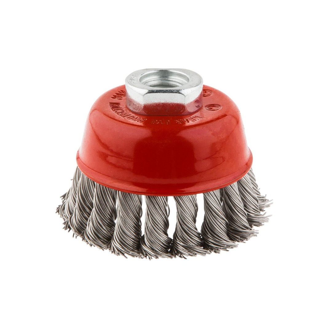 Metalinis šepetys 80 mm x M14, nerūdijanti viela Metalinis šepetys 80 mm x M14, nerūdijanti viela