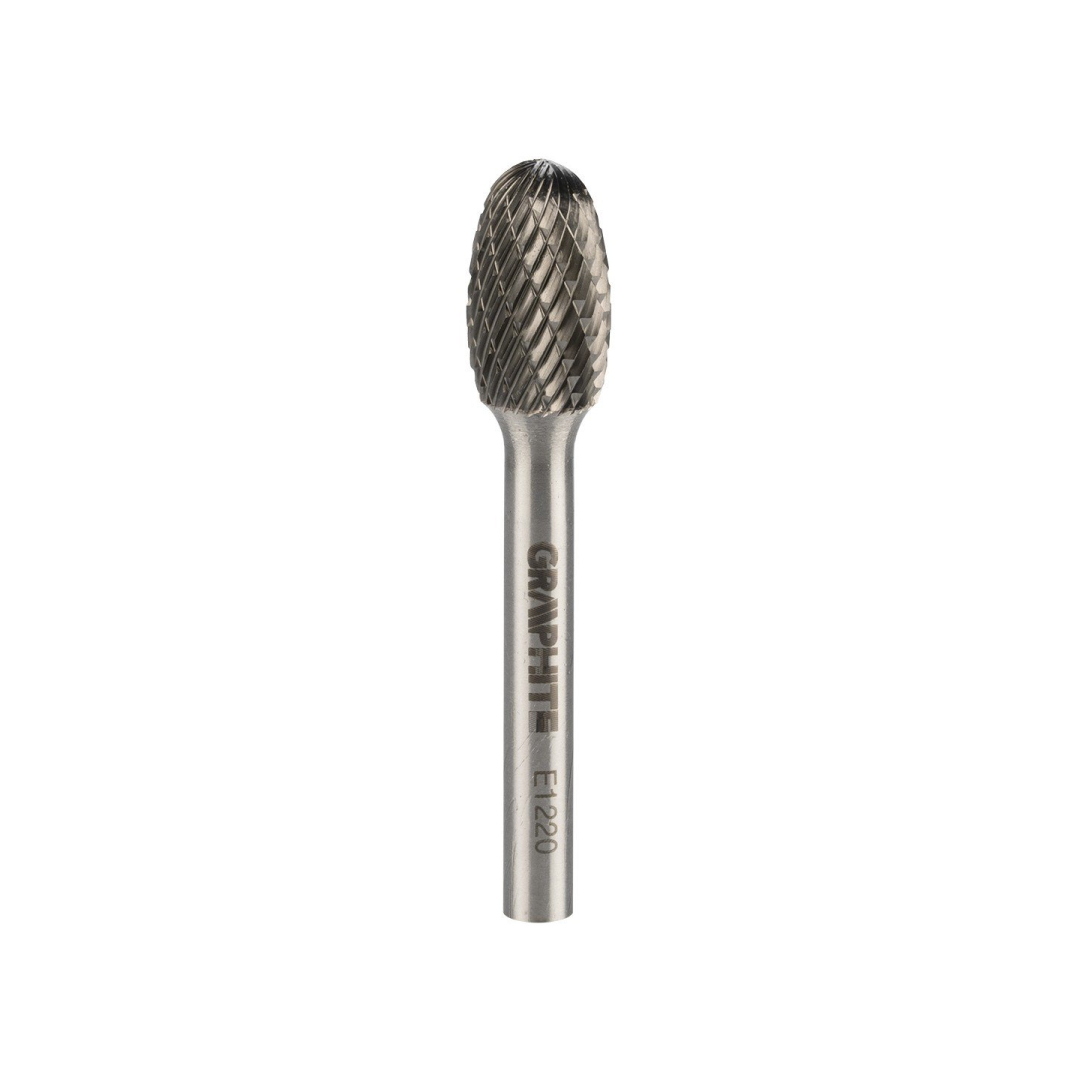 Metalo freza HM, type E (oval), 12 x 20 mm, shank 6 x 45 mm