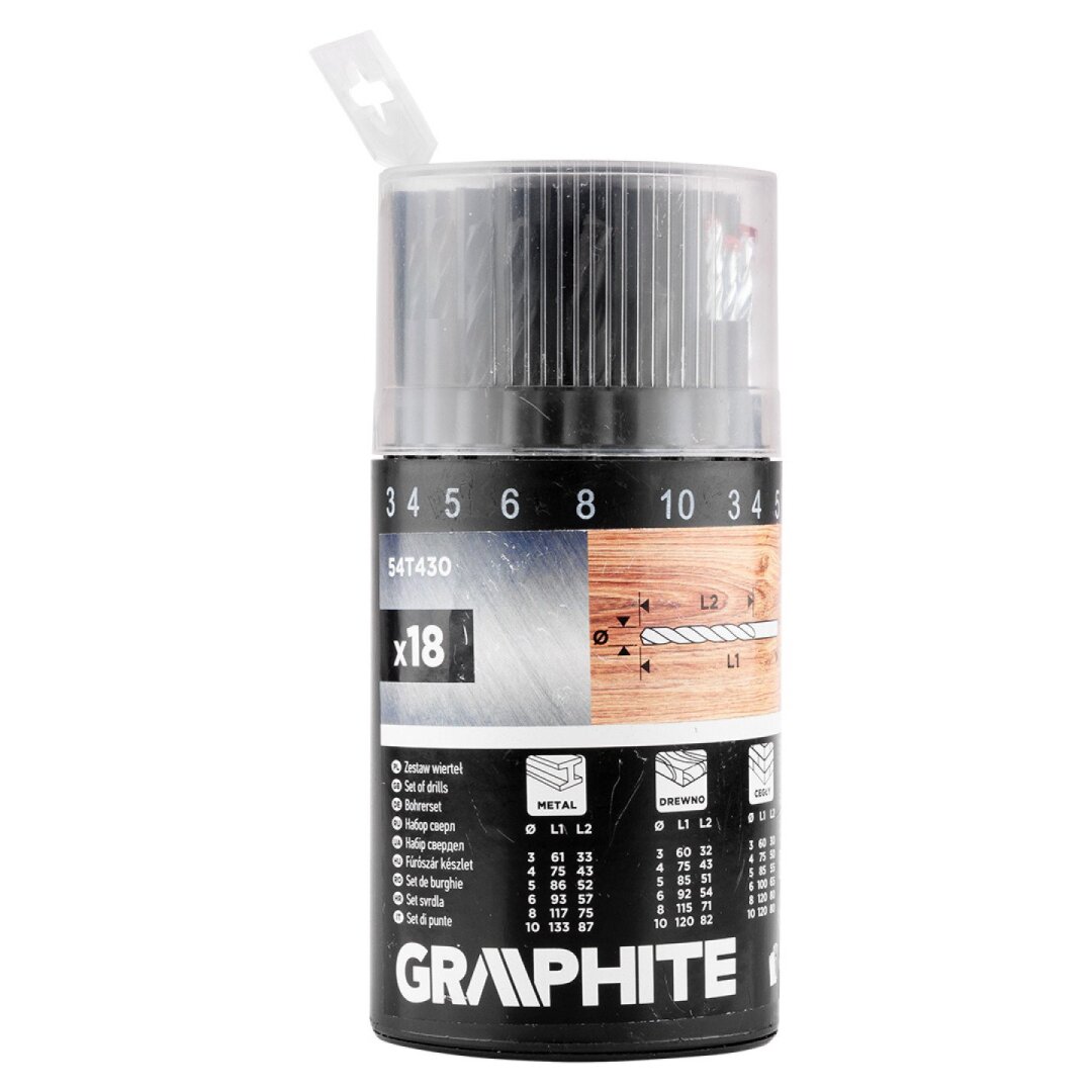 Metalo, medienos, medienos, plytų, plytų: 3, 4, 5, 6, 8, 10 mm, 18 vnt. 1