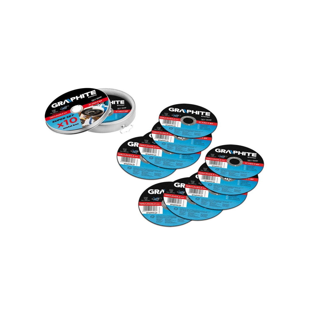Metalo pj. diskas, 125x1x22.2 mm Graphite 10vnt. 1