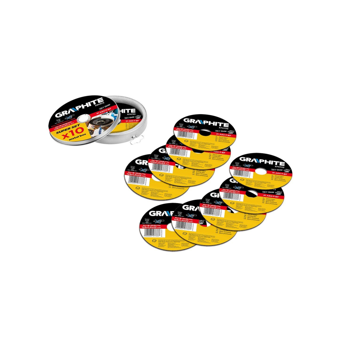 Metalo pj. diskas, 125x1x22.2 mm Graphite 10vnt. 1