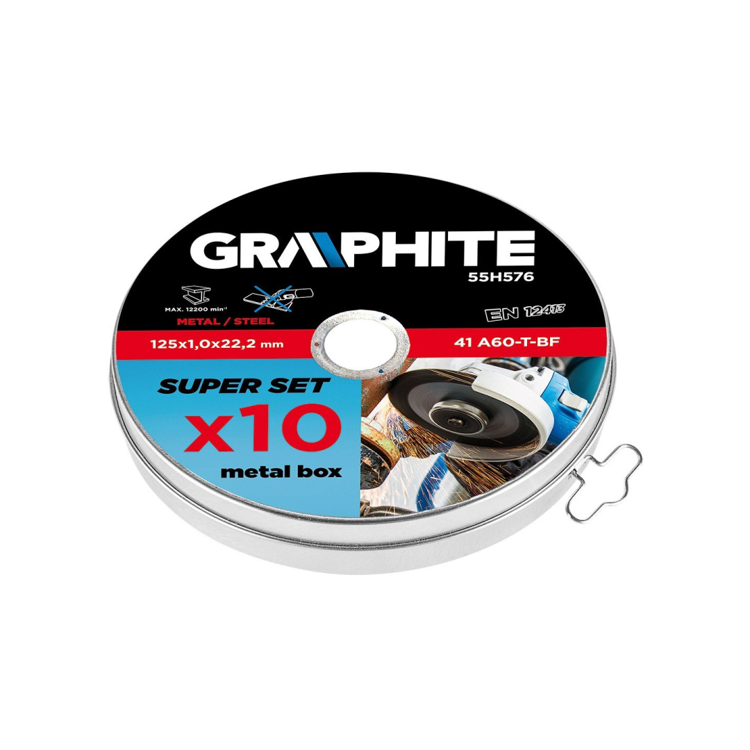 Metalo pj. diskas, 125x1x22.2 mm Graphite 10vnt. Metalo pj. diskas, 125x1x22.2 mm Graphite 10vnt.
