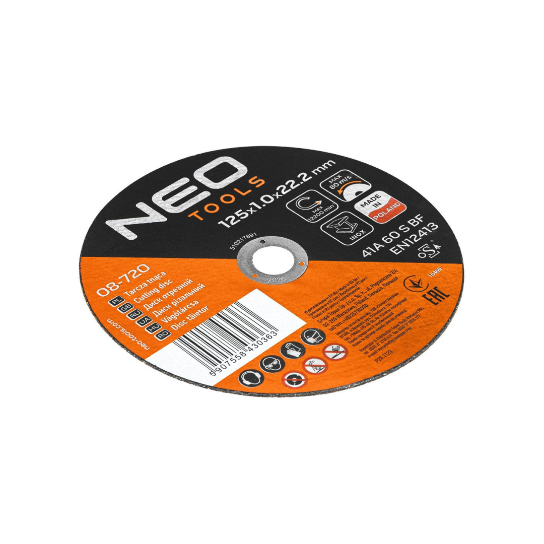 Metalo/INOX pjovimo diskai 125 x 1,0 x 22,2 mm, 41 A60-S-BF, 25 vnt. dėžutė. Pagaminta PL 7 Metalo/INOX pjovimo diskai 125 x 1,0 x 22,2 mm, 41 A60-S-BF, 25 vnt. dėžutė. Pagaminta PL 7