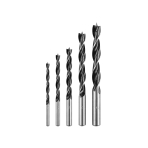 Medienos gręžimo bitų rinkinys: 4, 5, 6, 8, 10 mm, 5 vienetai