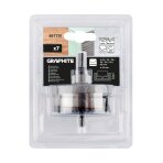 Medienos skylių pjaustyklės 26–63 mm, H 25 mm, sukietėti dantys, 7 vnt