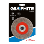 Metalinis šepetys 125mm, nerūdijanti viela