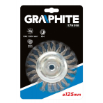 Metalinis šepetys 125mm x M14, nerūdijanti viela