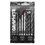 Metalo, medienos, medienos, plytų, plytų: 5, 6, 8 mm, 9 vnt. Gręžimo Antgaliukų rinkinys